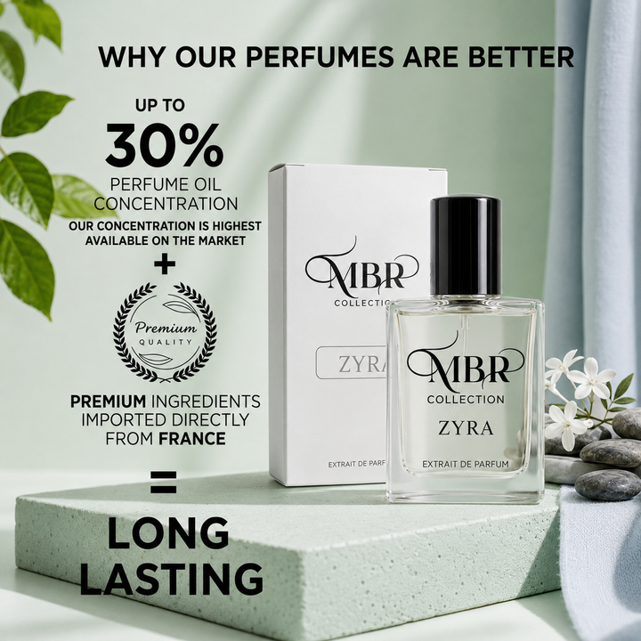MBR Collections Zyra Premium Perfume 30ml | Long Lasting Unisex Fragrance Collection | Luxury Scent Gift Pack