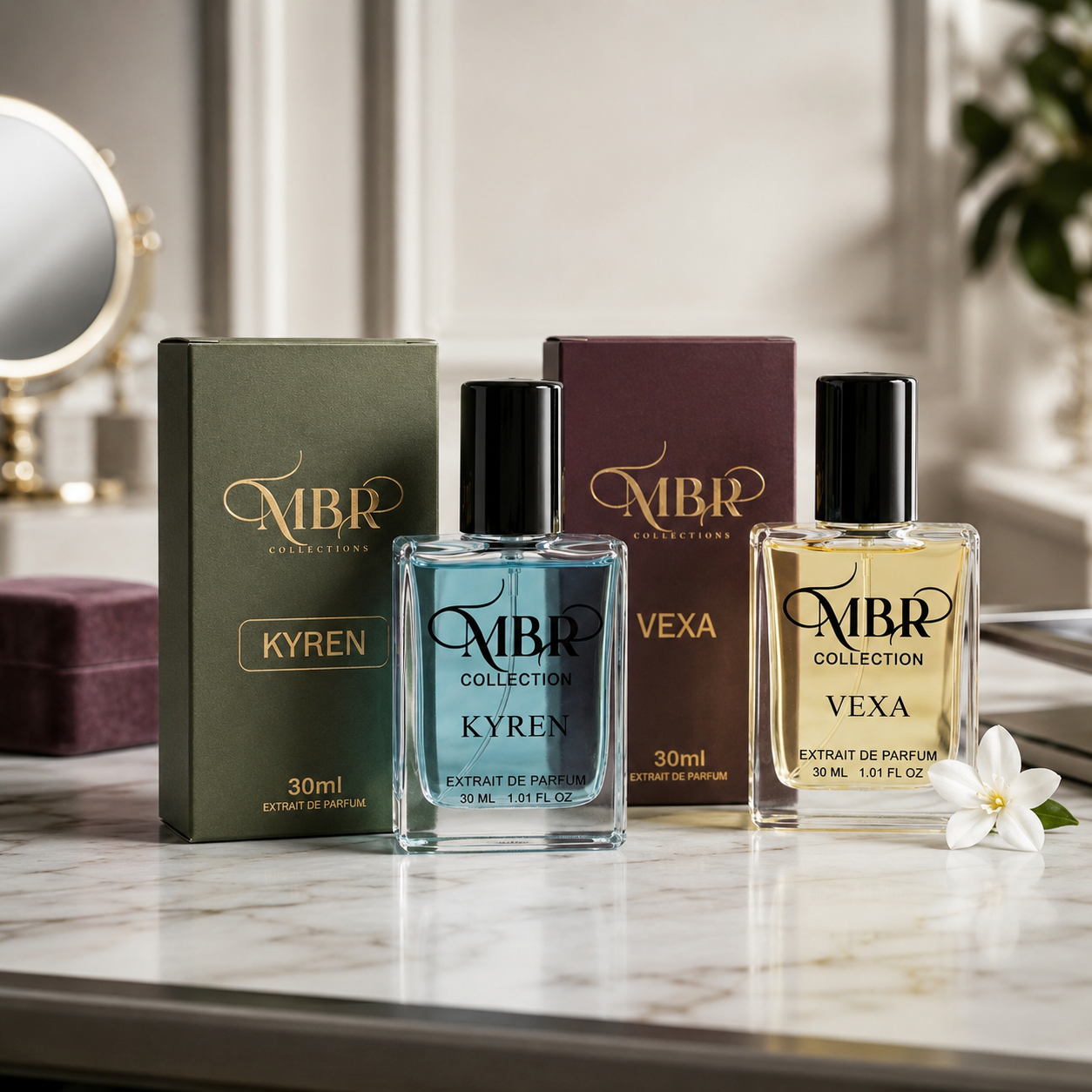MBR Collections Kyren and Vexa Premium Perfume 2 Combo Set Each 30 ml| Long Lasting Unisex Fragrance Collection | Luxury Scent Gift Pack
