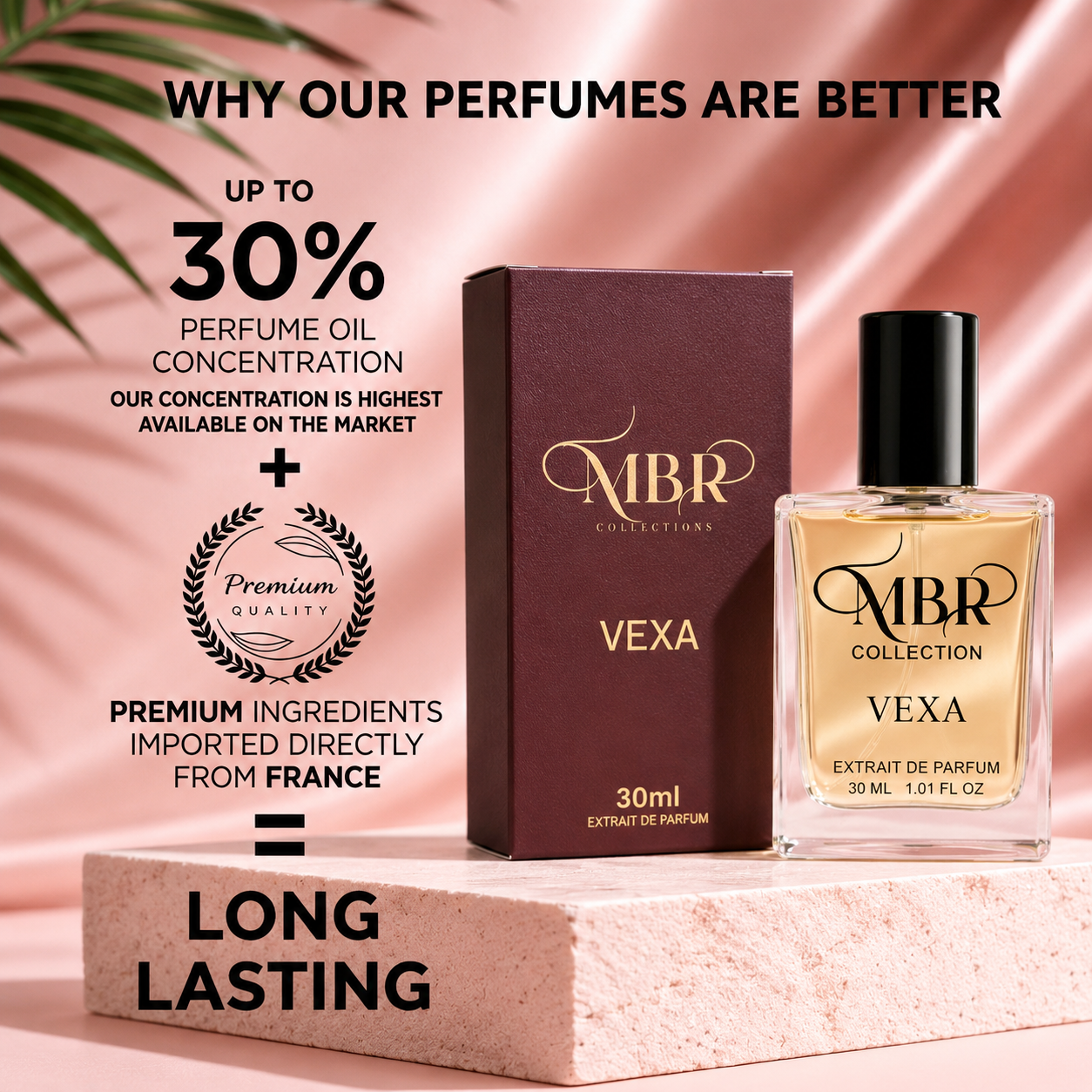 MBR Collections Vexa Premium Perfume 30 ml | Long Lasting Unisex Fragrance Collection | Luxury Scent Gift Pack