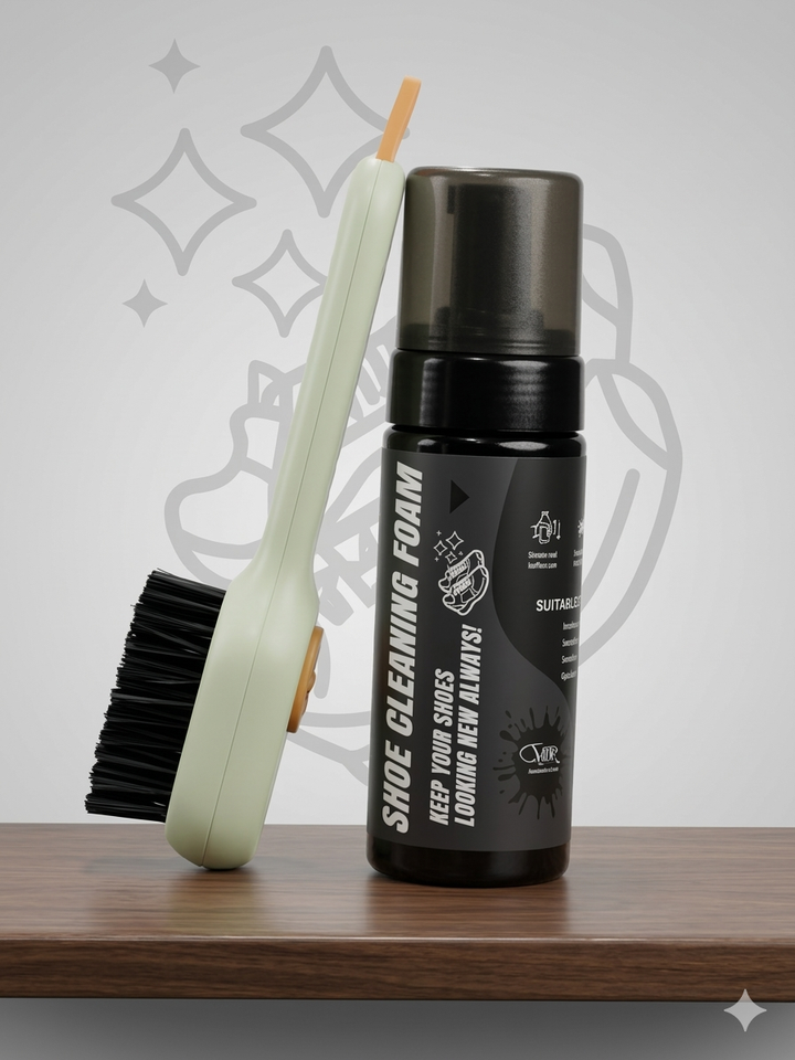 Shoe Cleaning Foam Kit with Shoe Cleaning Foam 150 ml and Brush