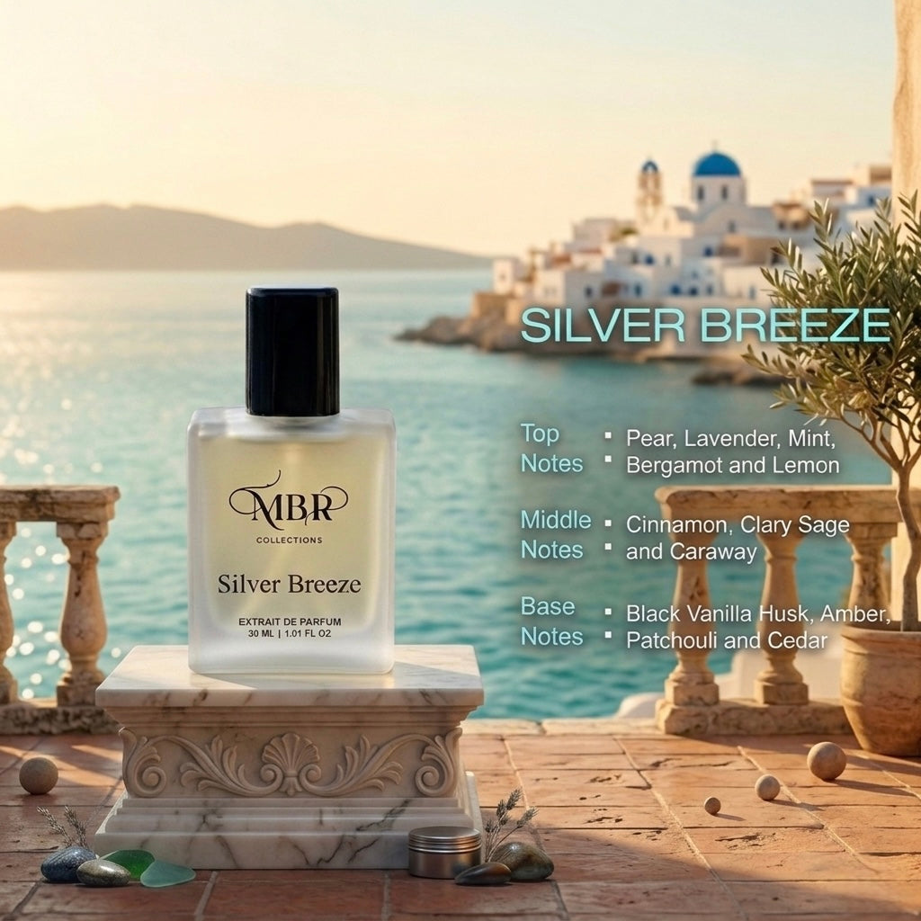 MBR Collections Crystal Wave 30 ml & Silver Breeze 30 ml Combo | Extrait De Parfum | Long Lasting Premium Fragrance Set | Unisex & Men Perfume | Aquatic Fresh & Amber Fougere Scents