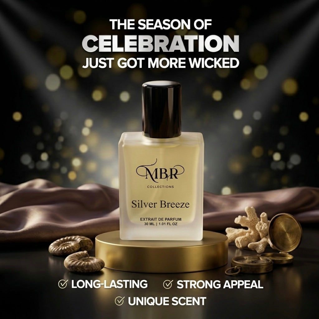 MBR Collections Silver Breeze 30 ml & Aqua Royal 30 ml Combo | Extrait De Parfum | Long Lasting Premium Fragrance Set | Men & Unisex Perfume | Amber Fougere & Fresh Floral Woody Scents