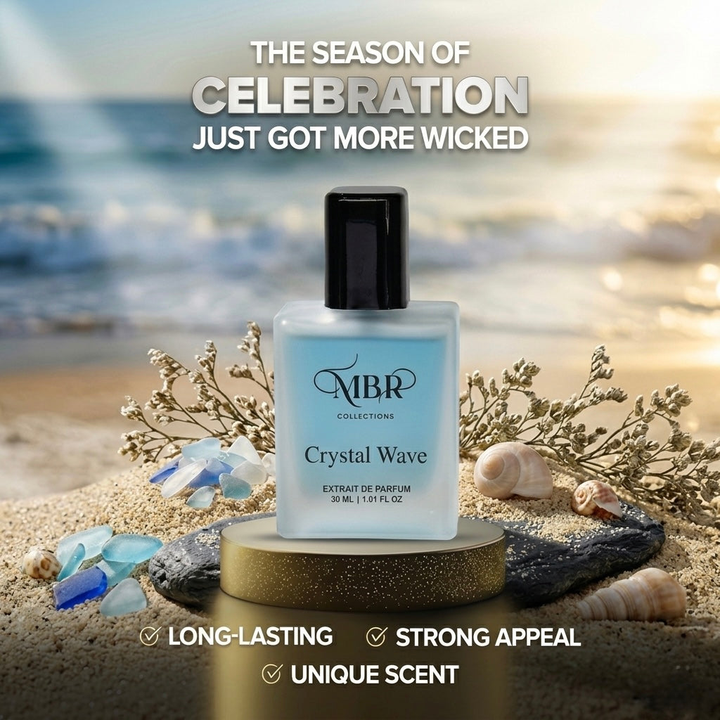 MBR Collections Crystal Wave 30 ml & Silver Breeze 30 ml Combo | Extrait De Parfum | Long Lasting Premium Fragrance Set | Unisex & Men Perfume | Aquatic Fresh & Amber Fougere Scents