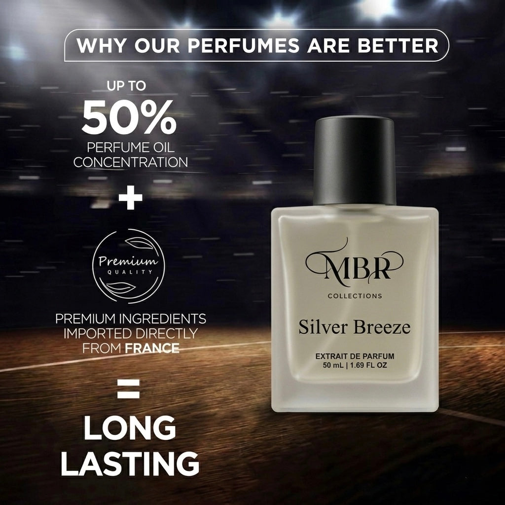 MBR Collections Silver Breeze 30 ml & Crystal Wave 50 ml Combo | Extrait De Parfum | Long Lasting Premium Fragrance Set | Men & Unisex Perfume | Fresh, Spicy & Aquatic Scents