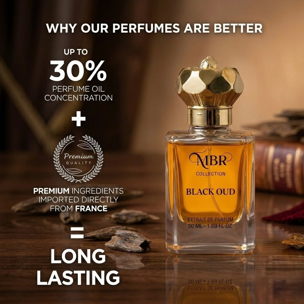 Black Oud, Ruhan & Liya Noor Premium Perfume Combo Set for Men & Women