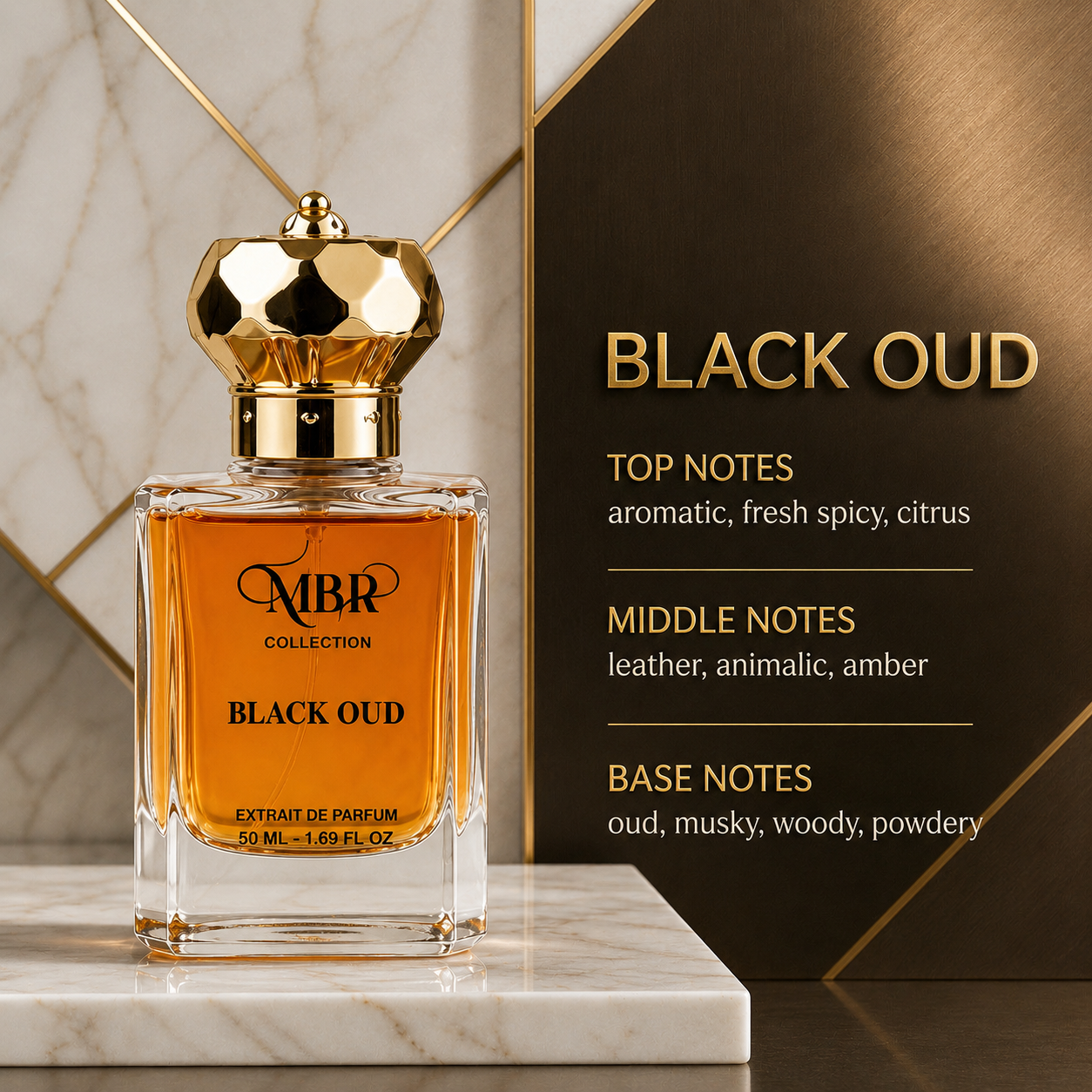 Black Oud Premium Perfume 50ml for Men & Women | Long Lasting Extrait De Parfum