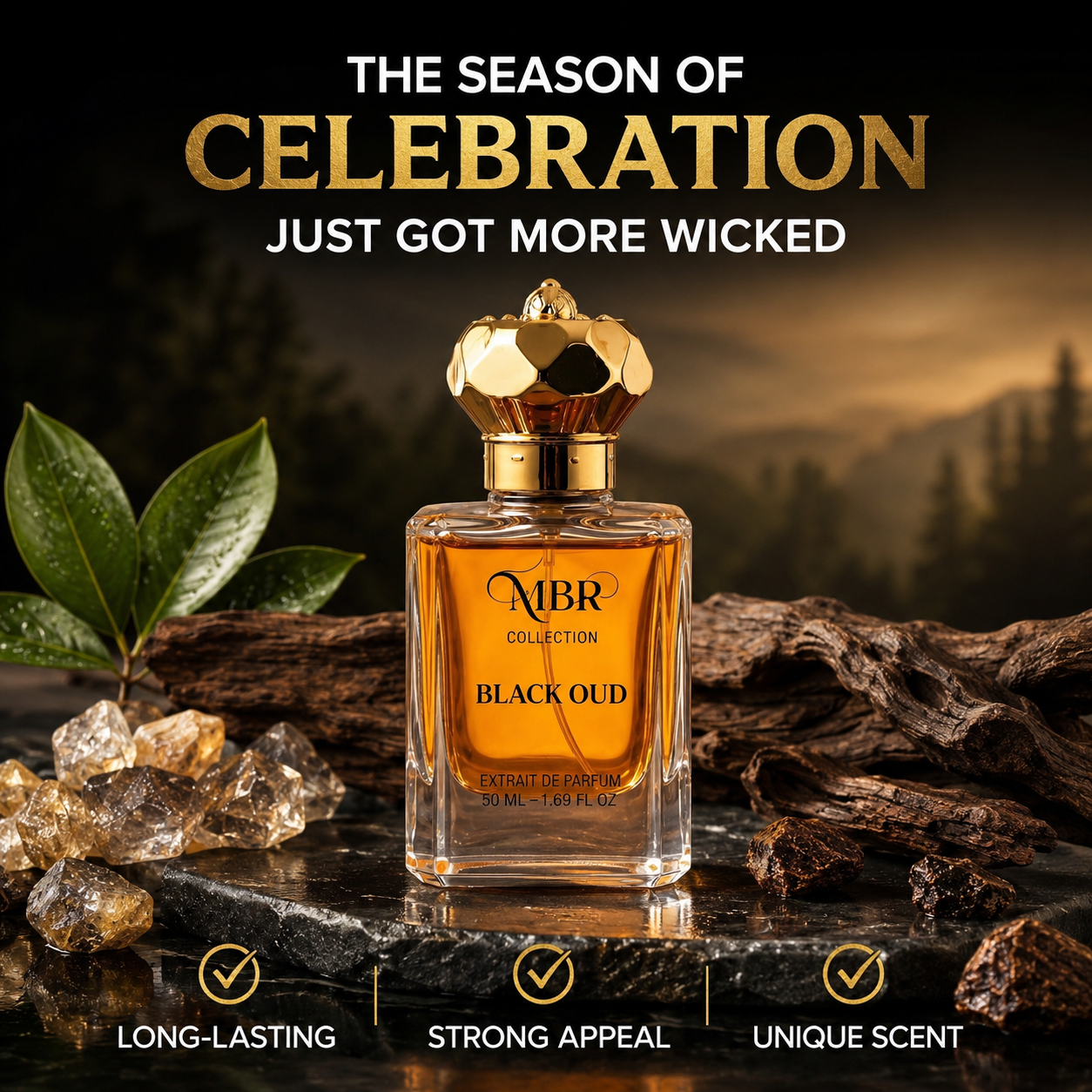 Black Oud Premium Perfume 50ml for Men & Women | Long Lasting Extrait De Parfum